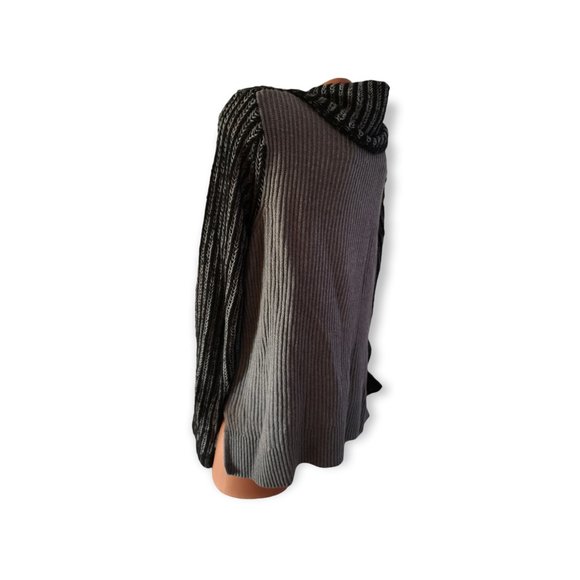 DKNY Jeans Knit Cowl Neck Sweater grey L - Picture 6 of 10